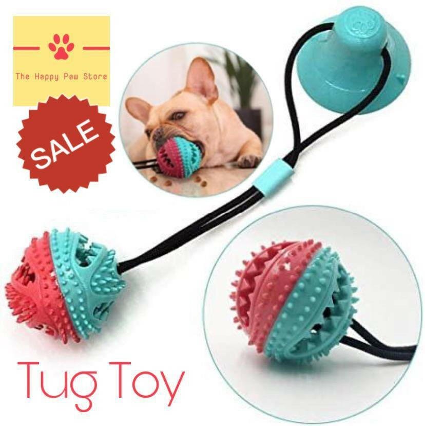 Tug of War Dog Toy, Suction Cup Dog Toy, Dog Pull Toy with Super Strong  Suction Cup, Dog Enrichment Toys for Medium and Large Dogs, Squeaky Dog Toys  with bite Resistant Elastic